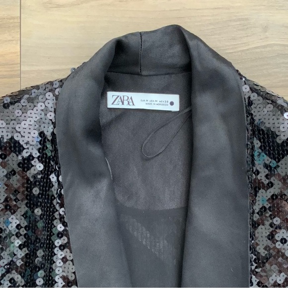 Zara Black Sequin Dress - Picture 14 of 16